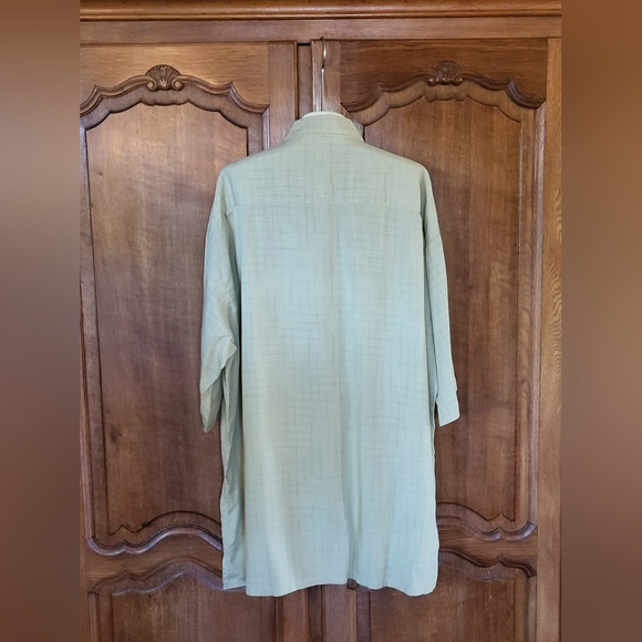 Bugatchi Uomo XXLarge Pale Green Cotton-blend Short Sleeve Shirt - Picture 4 of 7